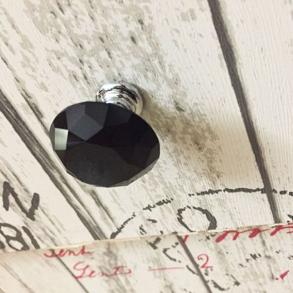 Diamond Shape 1.18" Cabinet Drawer Knob Pull Handle with Screw 10pcs Black - Picture 5 of 6